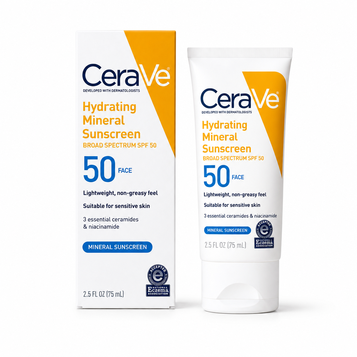 CeraVe Hydrating Mineral Sunscreen SPF 50 Face (75ml)