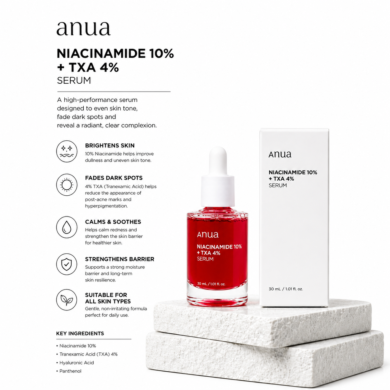 Anua Niacinamide 10% + TXA 4% Serum (30ml)
